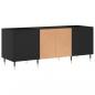 Preview: Plattenschrank Schwarz 121x38x48 cm Holzwerkstoff