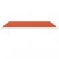 Preview: Markise Einziehbar Orange und Braun 4,5x3 m Stoff und Aluminium