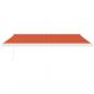 Preview: Markise Einziehbar Orange und Braun 4x3 m Stoff und Aluminium