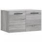 Preview: Wandschrank Grau Sonoma 60x36,5x35 cm Holzwerkstoff