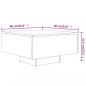 Preview: Couchtisch Braun Eichen-Optik 60x60x31,5 cm Holzwerkstoff