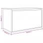 Preview: Flurbank 80x40x45 cm Braun Eiche-Optik Holzwerkstoff