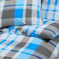 Preview: Bettwäsche-Set Blau und Grau 135x200 cm Baumwolle