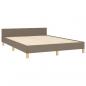 Preview: Bettgestell mit Kopfteil Taupe 140x190 cm Stoff