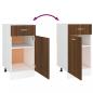 Preview: Unterschrank mit Schublade Braun Eichen-Optik 40x46x81,5 cm