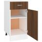 Preview: Unterschrank mit Schublade Braun Eichen-Optik 40x46x81,5 cm