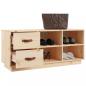 Preview: Schuhbank 100x34x45 cm Massivholz Kiefer