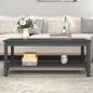 Preview: ARDEBO.de - Couchtisch Grau 110x55x45 cm Massivholz Kiefer