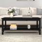 Preview: ARDEBO.de - Couchtisch Schwarz 110x55x45 cm Massivholz Kiefer