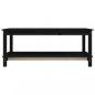 Preview: Couchtisch Schwarz 110x55x45 cm Massivholz Kiefer