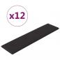 Preview: Wandpaneele 12 Stk. Schwarz 60x15 cm Kunstleder 1,08 m²