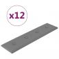 Preview: Wandpaneele 12 Stk. Grau 60x15 cm Kunstleder 1,08 m²