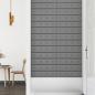 Preview: Wandpaneele 12 Stk. Grau 60x15 cm Kunstleder 1,08 m²