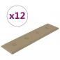 Preview: Wandpaneele 12 Stk. Cappuccino-Braun 60x15cm Kunstleder 1,08 m²