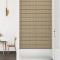 Preview: Wandpaneele 12 Stk. Cappuccino-Braun 60x15cm Kunstleder 1,08 m²