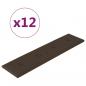 Preview: Wandpaneele 12 Stk. Braun 60x15 cm Kunstleder 1,08 m²