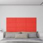 Preview: ARDEBO.de - Wandpaneele 12 Stk. Rot 60x30 cm Kunstleder 2,16 m²