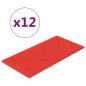 Preview: Wandpaneele 12 Stk. Rot 60x30 cm Kunstleder 2,16 m²