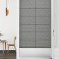 Preview: Wandpaneele 12 Stk. Grau 60x30 cm Kunstleder 2,16 m²