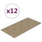 Preview: Wandpaneele 12 Stk. Cappuccino-Braun 60x30cm Kunstleder 2,16 m²