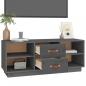 Preview: TV-Schrank Grau 100x34x40 cm Massivholz Kiefer