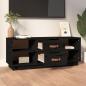 Preview: TV-Schrank Schwarz 100x34x40 cm Massivholz Kiefer