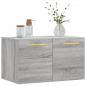 Preview: Wandschrank Grau Sonoma 60x36,5x35 cm Holzwerkstoff