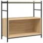 Preview: Bücherregal Sonoma-Eiche 80x30x78,5 cm Holzwerkstoff und Eisen