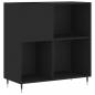 Preview: Plattenschrank Schwarz 84,5x38x89 cm Holzwerkstoff