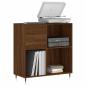 Preview: Plattenschrank Braun Eichen-Optik 84,5x38x89 cm Holzwerkstoff