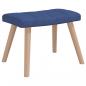 Preview: Schaukelsessel mit Hocker Blau Stoff