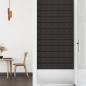 Preview: Wandpaneele 12 Stk. Schwarz 90x15 cm Kunstleder 1,62 m²