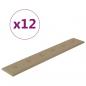 Preview: Wandpaneele 12 Stk. Cappuccino-Braun 90x15cm Kunstleder 1,62 m²