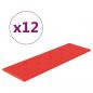 Preview: Wandpaneele 12 Stk. Rot 90x30 cm Kunstleder 3,24 m²