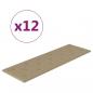 Preview: Wandpaneele 12 Stk. Cappuccino-Braun 90x30cm Kunstleder 3,24 m²