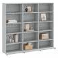 Preview: CD-Regal Grau Sonoma 102x23x89,5 cm Holzwerkstoff