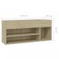 Preview: Schuhbank Sonoma-Eiche 105x30x45 cm Holzwerkstoff