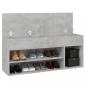 Preview: Schuhbank Betongrau 105x30x45 cm Holzwerkstoff