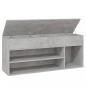 Preview: Schuhbank Betongrau 105x30x45 cm Holzwerkstoff