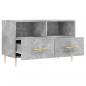 Preview: TV-Schrank Betongrau 80x36x50 cm Holzwerkstoff