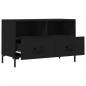 Preview: TV-Schrank Schwarz 80x36x50 cm Holzwerkstoff