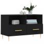 Preview: TV-Schrank Schwarz 80x36x50 cm Holzwerkstoff