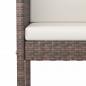 Preview: 7-tlg. Gartenbar-Set mit Kissen Braun Poly Rattan