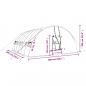 Preview: Gewächshaus mit Stahlrahmen Grün 36 m² 6x6x2,85 m