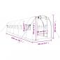 Preview: Gewächshaus mit Stahlrahmen Weiß 20 m² 10x2x2 m