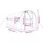 Preview: Gewächshaus mit Stahlrahmen Grün 12 m² 6x2x2 m