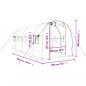 Preview: Gewächshaus mit Stahlrahmen Weiß 12 m² 6x2x2 m