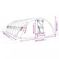 Preview: Gewächshaus mit Stahlrahmen Weiß 40 m² 8x5x2,3 m