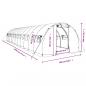 Preview: Gewächshaus mit Stahlrahmen Grün 36 m² 12x3x2 m