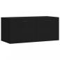 Preview: Wandschrank Schwarz 80x36,5x35 cm Holzwerkstoff